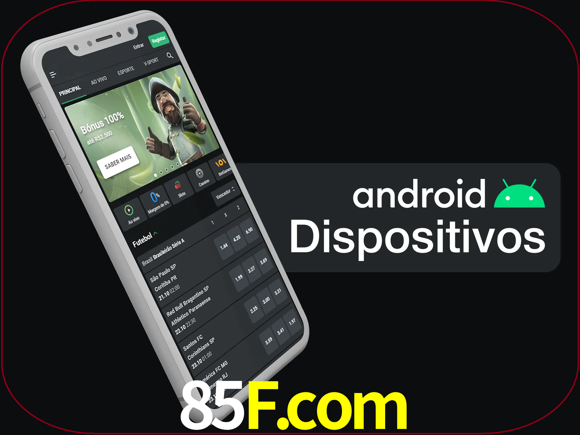 O aplicativo suporta a maioria de todos os dispositivos Android.