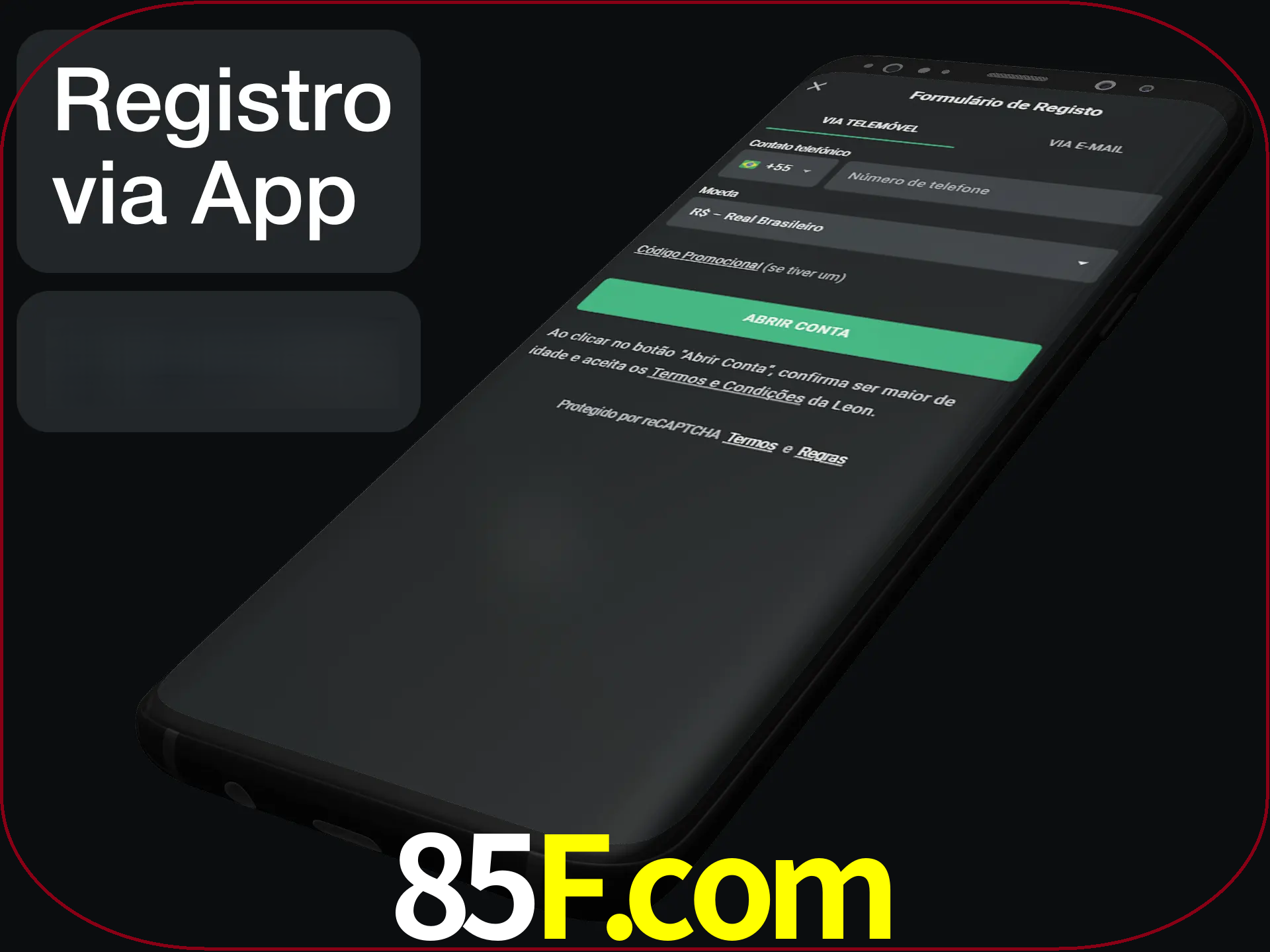 Registre-se quiclly em LeonBet usando o aplicativo.